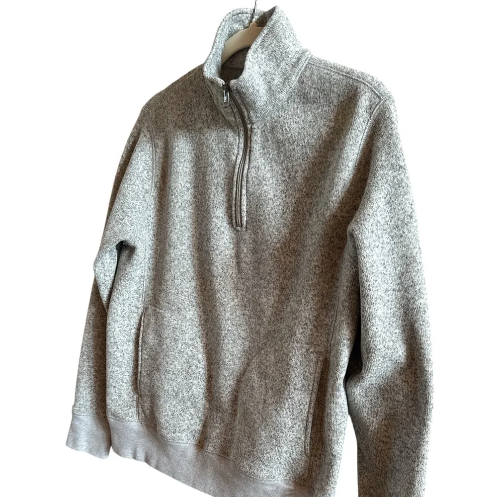 J. Crew New York The Sporting Life Men's ‎ Medium Heather Gray Zip-Up Sweater